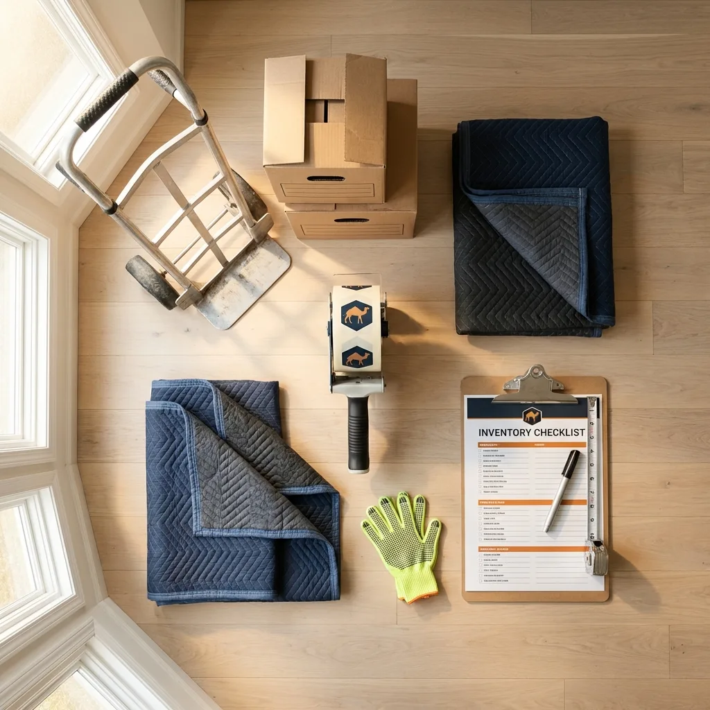 Professional moving supplies and packing materials layout for Kellyville residential relocations