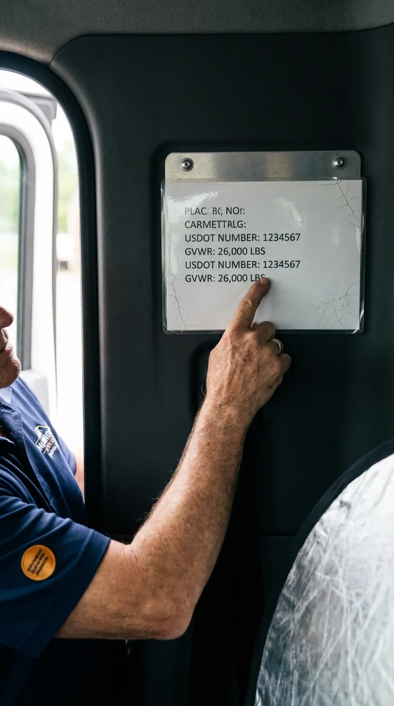 USDOT licensing placard verification in Kellyville
